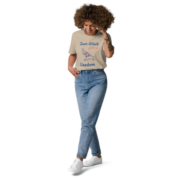 Unisex-Bio-Baumwoll-T-Shirt Zum Glück … “Usedom” – hell
